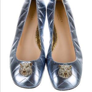 ‼️SOLD‼️GUCCI Flats - Tiger Head Leather Ballet Flats 37.5